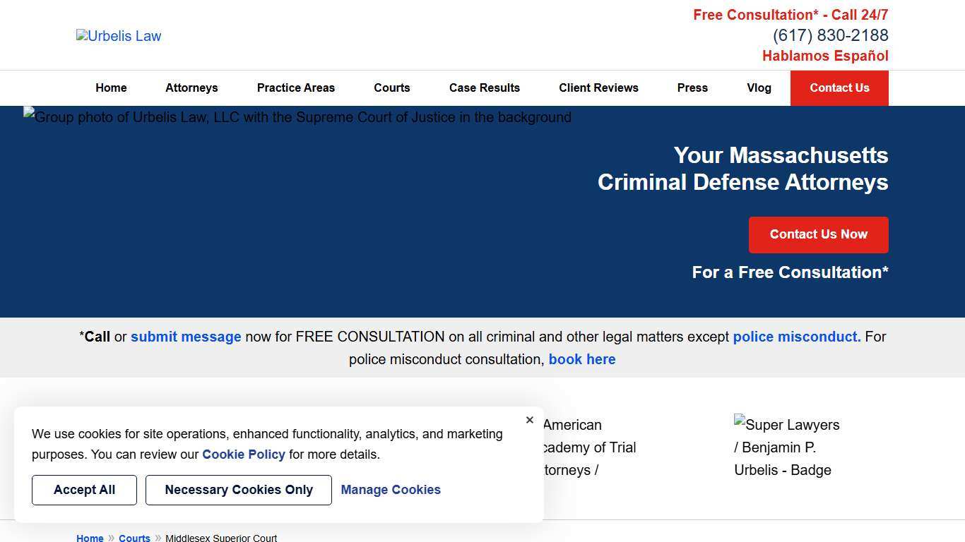 Middlesex Superior Court Lowell Criminal Defense Lawyer Urbelis Law